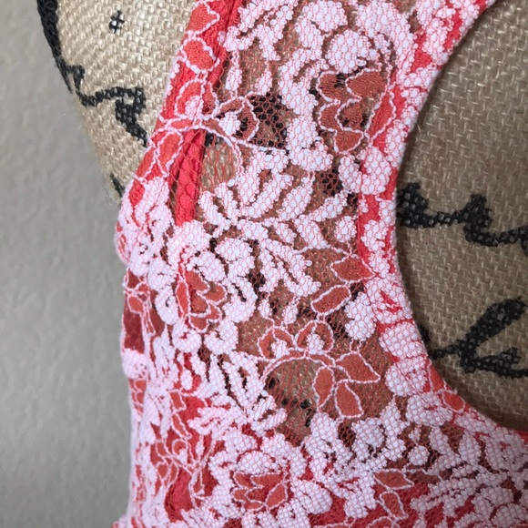 Summery Cynthia Rowley pink and white floral lace sun dress, sz 8 - Picture 3 of 5